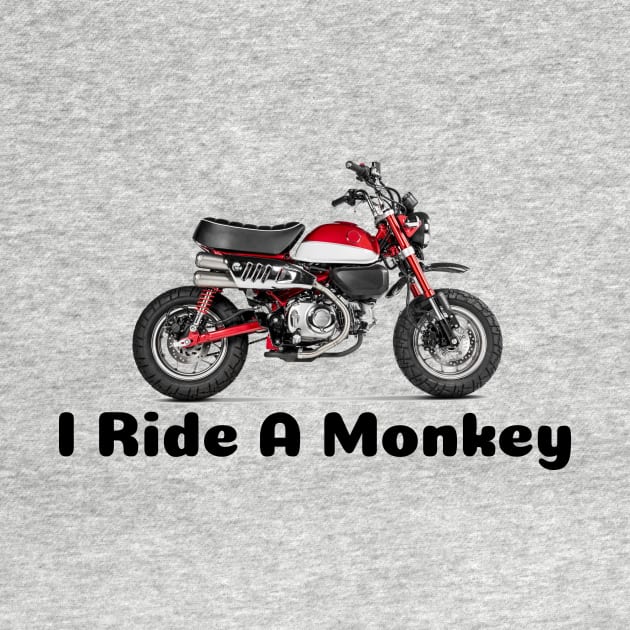 I Ride a Monkey - Monkey Motorcycle Shirt by TripleTreeAdv